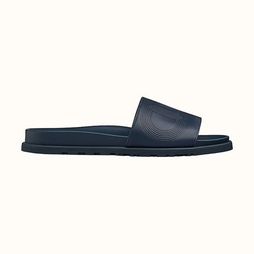 Dép Hermès Biarritz Leather Sandals Màu Xanh Navy Size 40-1