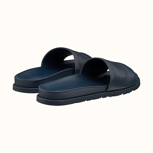 Dép Hermès Biarritz Leather Sandals Màu Xanh Navy Size 40-2