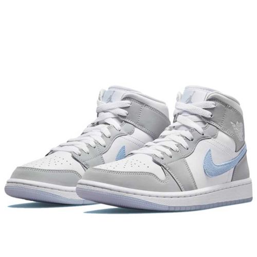 Giày Thể Thao Nike Wmns Air Jordan 1 Mid Grey Blue BQ6472-105 Màu Xám Trắng Size 40