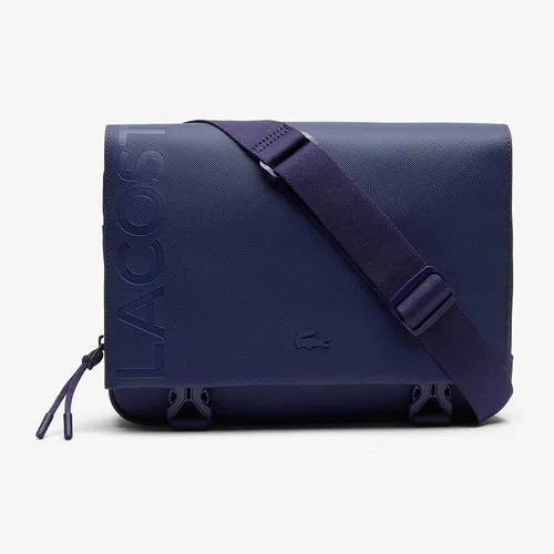Túi Xách Lacoste Men's L.12.12 Clipped Flap Adjustable Shoulder Strap Small Pouch Màu Xanh Navy