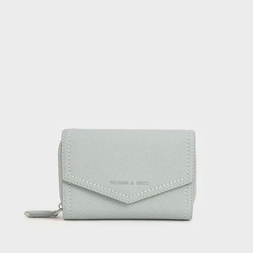Ví Nữ Charles & Keith CNK Envelope Short Wallet Light Blue CK6-10770477-3 Màu Xanh Sáng