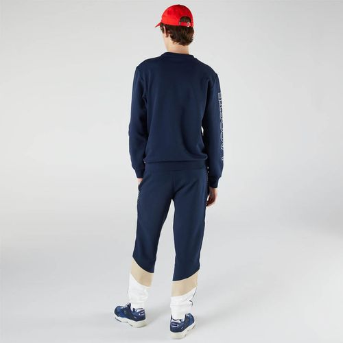 Áo Nỉ Lacoste Men’s Crew Neck Lettered Colorblock Fleece Sweatshirt SH6904-1FE Size M-2