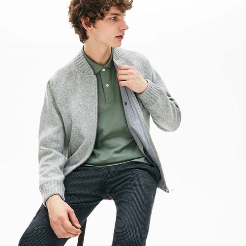 Áo Cardigan Lacoste Men's Hybrid Two-Ply Wool Blend Zip Sweatshirt Size XS-5