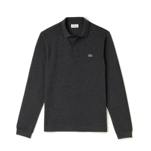 Thời trang - Áo Dài Tay Men's Lacoste Slim Fit Petit Piqué Polo Shirt Màu Xám Size S - Vua Hàng Hiệu