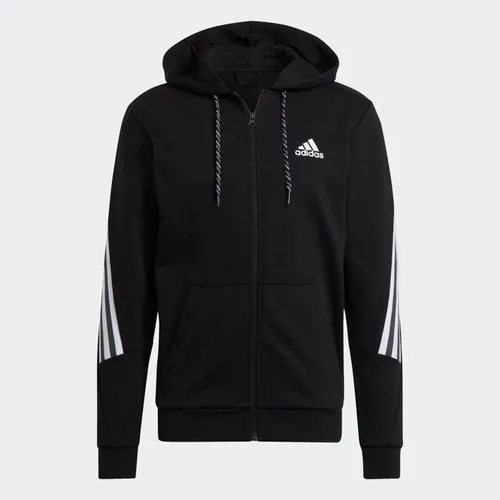 Áo Khoác Adidas 3 Stripes Tape Full-Zip Sweatshirt GM6895 Màu Đen Size L