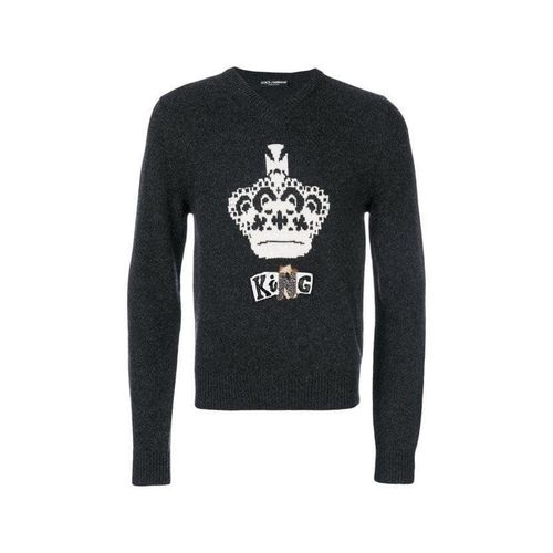 Áo Len Dolce & Gabbana King Monkey Sweater Màu Xám Size 44
