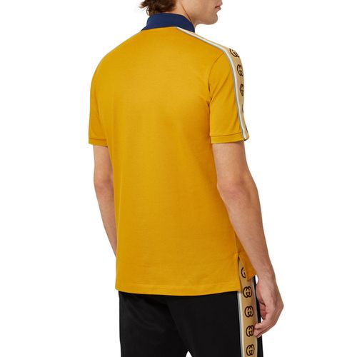 Áo Polo Gucci Interlocking G Stripe Polo Shirt  Yellow Size S-2