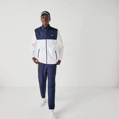 Bộ Quần Áo Gió Lacoste Tracksuit Colorblocked Navy With White And Yellow WH2104 Size XS-3