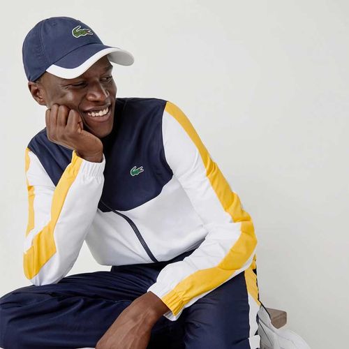 Bộ Quần Áo Gió Lacoste Tracksuit Colorblocked Navy With White And Yellow WH2104 Size XS-4