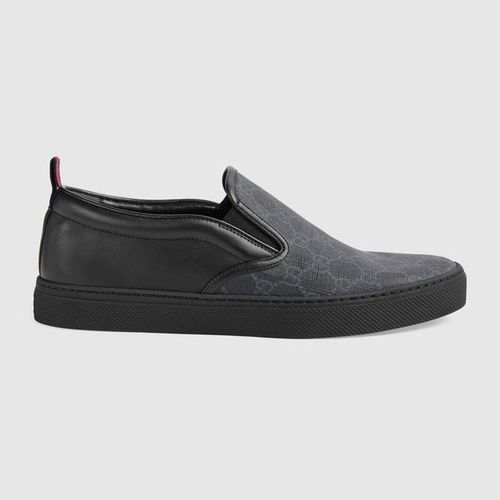 Giày Gucci Men's GG Supreme Sneakers Slip-On Màu Đen Size 39.5-2