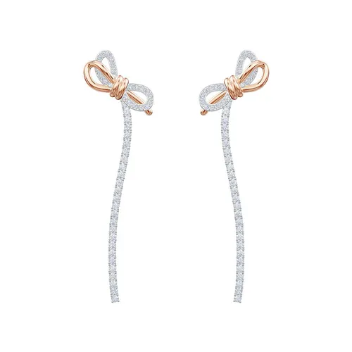 Khuyên Tai Swarovski Lifelong Bow Earring 5447083 Metal Pink Gold - Trang sức - Vua Hàng Hiệu