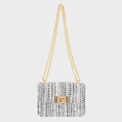 Túi Xách Nữ Charles & Keith CNK Alia Chain-Strap Tweed Crossbody Bag CK2-80701168 Multi