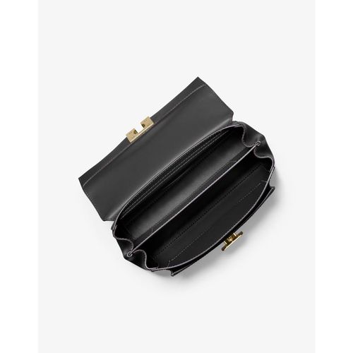 Túi Đeo Chéo Michael Kors MK Lita Medium Leather Crossbody Bag Màu Đen-2