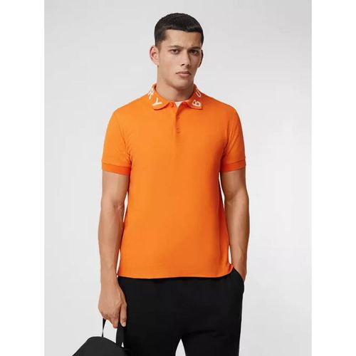 Áo Burberry Polo Logo Intarsia Cotton Piqué Polo Shirt Orange Màu Cam Size M-2