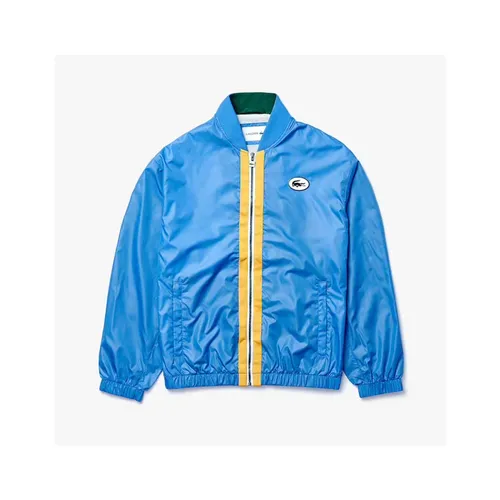 Áo Khoác Lacoste Men’s Heritage Canvas Bomber Jacket Màu Xanh Blue Size 50