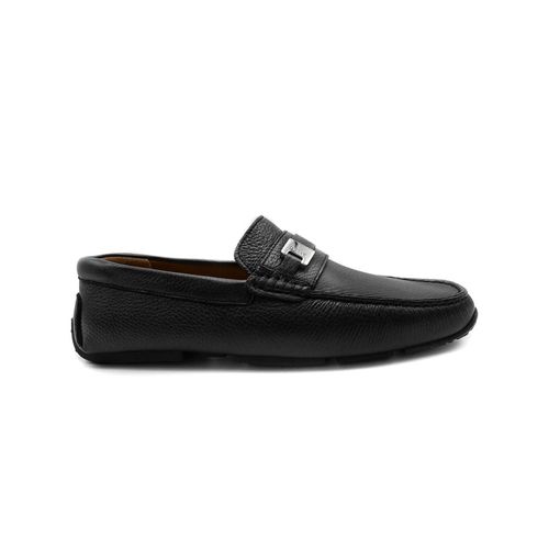 Giày Lười Bally Picaro Men's Black Grained Deer Leather Loafers Màu Đen Size 42.5-4