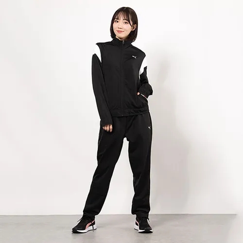Bộ Thể Thao Puma Nữ Jersey Ladies Classic Training 588991-01 Màu Đen Trắng Size L
