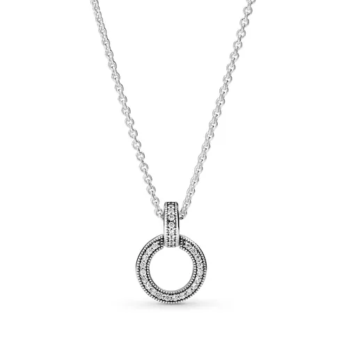 Dây Chuyền Pandora Double Circle Pendant & Necklace