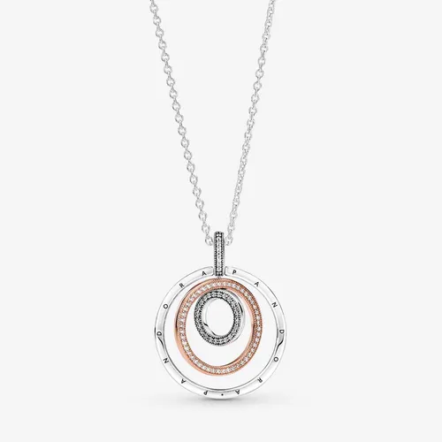 Dây Chuyền Pandora Two-tone Circles Pendant & Necklace - Trang sức - Vua Hàng Hiệu