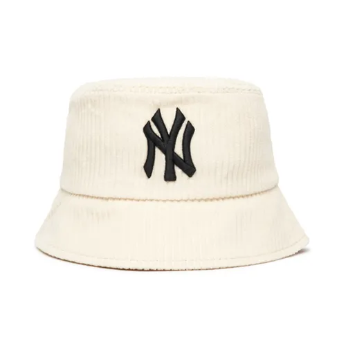 MLB Korea - Mũ MLB Corduroy Bucket New York Yankees 3AHTC0116-50CRS Màu Trắng - Vua Hàng Hiệu