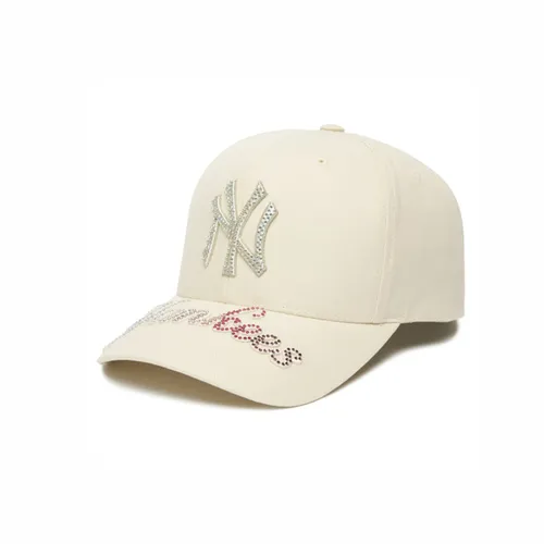 Mũ MLB Gradation Crystal Lettering Structured Ball Cap Màu Trắng