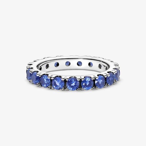 Nhẫn Pandora Jewelry Sparkling Row Eternity Ring Đính Đá Màu Xanh Dương-3