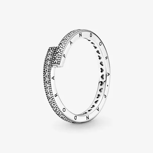 Nhẫn Pandora Sparkling Overlapping Ring Đính Đá - Trang sức - Vua Hàng Hiệu