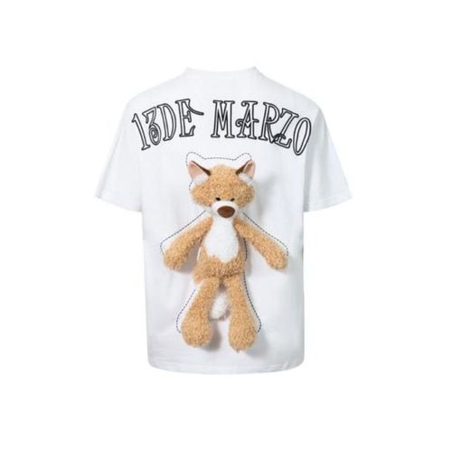 Áo Phông 13 De Marzo Plush Fox Toy T-Shirt White-1