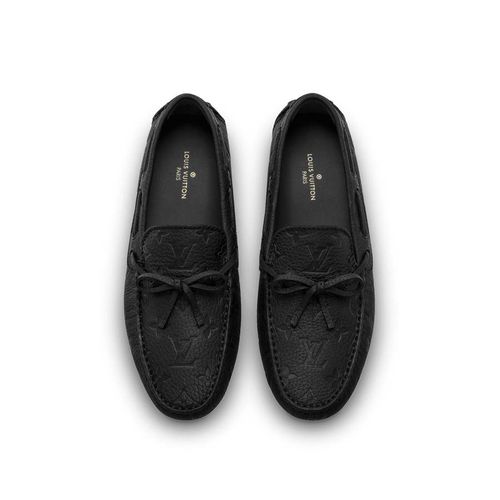 Giày Lười Nam Louis Vuitton LV Arizona Moccasin In Marine Black Size 7-2