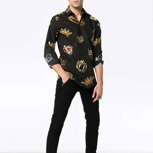 Mua Áo Sơ Mi Dolce & Gabbana Crown Print Fitted Shirt Black Size 38 - Dolce  & Gabbana - Mua tại Vua Hàng Hiệu h038723