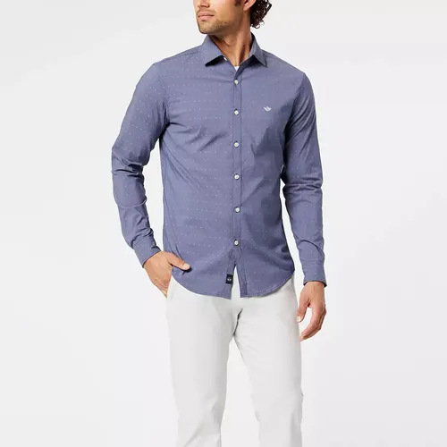 Thời trang - Áo Sơ Mi Dài Tay Dockers Refined Poplin Azul Màu Tím - Vua Hàng Hiệu