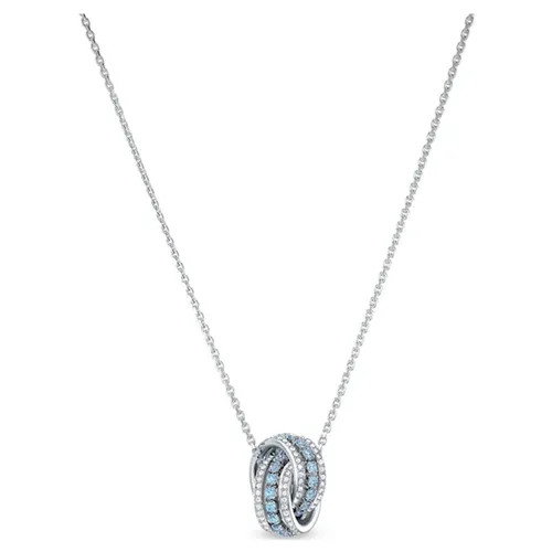 Dây Chuyền Swarovski Further Pendant Blue, Rhodium Plated 5537106
