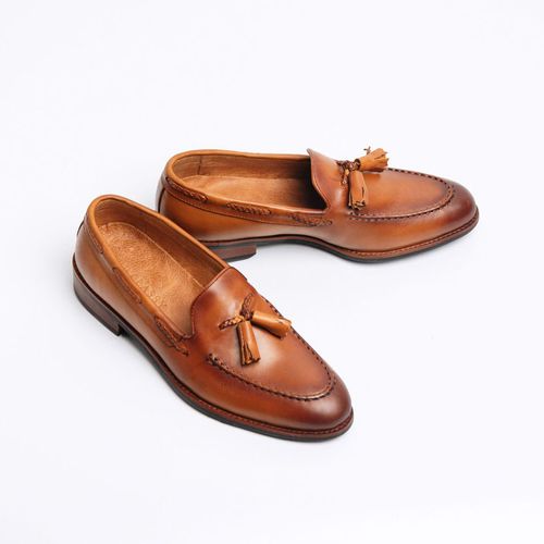 Giày Tây Be Classy Classic Tonkin Tassel Loafer - LF12 Màu Nâu Vàng-3