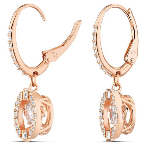Khuyên Tai Swarovski Sparkling Rose Gold Tone Czech White Crystal Earrings 5294863-3