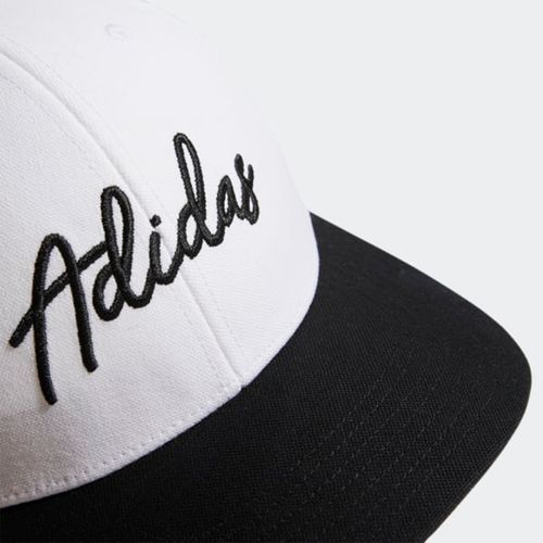 Mũ Adidas Golf Script Curved Snapback Hat Màu Trắng Đen-3