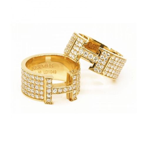 Nhẫn Hermès LD1049 Vàng Đính Kim Cương-1