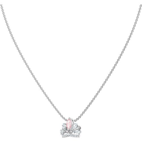 Set Dây Chuyền Khuyên Tai Swarovski Bee A Queen Necklace Pink, Rhodium Plated  5510989-3