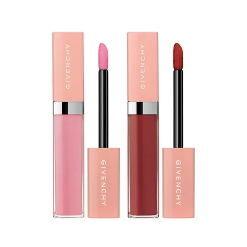 Son Môi Givenchy - Set Son Dưỡng Mini Givenchy Le Rose Liquid Balm 001 Perfect Pink & 19 Woody Red - Vua Hàng Hiệu