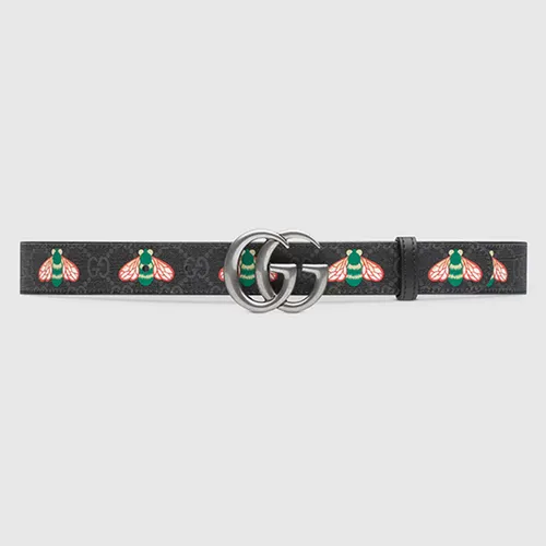 Thắt Lưng Gucci GG Marmont Thin Belt With Bees Size 95