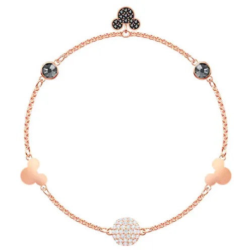 Trang sức Vòng đeo tay Mạ vàng hồng - Vòng Tay Swarovski Remix Collection Mickey Strandmulti-Colored, Rose-Gold Tone Plated 5470623 - Vua Hàng Hiệu