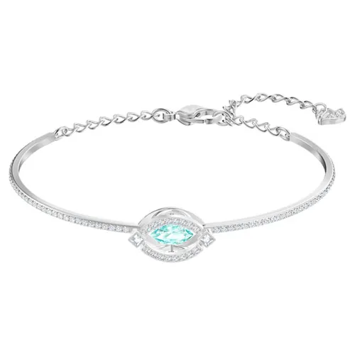 Vòng Tay Swarovski Sparkling Dance Bracelet Green, Rhodium Plated 5485722