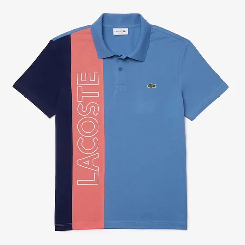 Áo Polo Lacoste Regular Fit En Maille Ultra Légère Color-Block Bleu