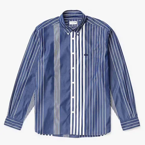 Áo Sơ Mi Lacoste Camisa Masculina Relaxed Fit Em Algodao Com Listras Descombinadas Size 37 - Thời trang - Vua Hàng Hiệu