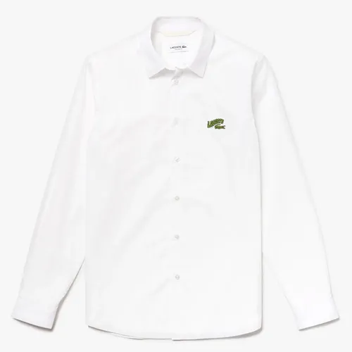 Áo Sơ Mi Lacoste Men's Regular Fit Badge Logo Shirt Màu Trắng Size 38