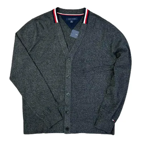 Áo Cardigan Tommy Hilfiger Suéter De Algodón Para Hombre Màu Xám Size S
