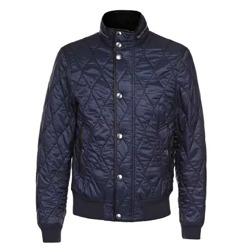 Burberry Nam Áo khoác - Áo Khoác Burberry Stand Collar Quilted Zip Up Bomber Jacket Màu Xanh Navy Size 44 - Vua Hàng Hiệu