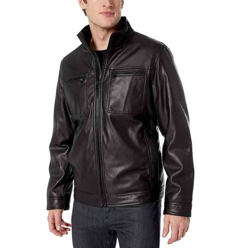Áo Khoác Da Nam Calvin Klein CK Faux Leather Classic Jacket Màu Đen-1