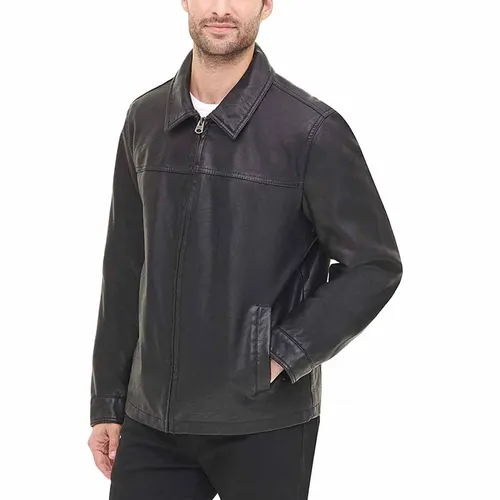 Thời trang - Áo Khoác Da Nam Dockers James Faux Leather Jacket Màu Đen - Vua Hàng Hiệu