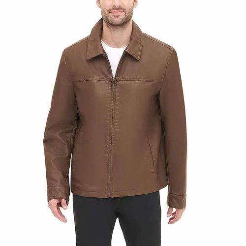 Thời trang - Áo Khoác Da Nam Dockers James Faux Leather Jacket Màu Nâu Bò - Vua Hàng Hiệu