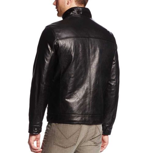 Áo Khoác Da Nam Tommy Hilfiger Classic Leather Jacket Màu Đen-1
